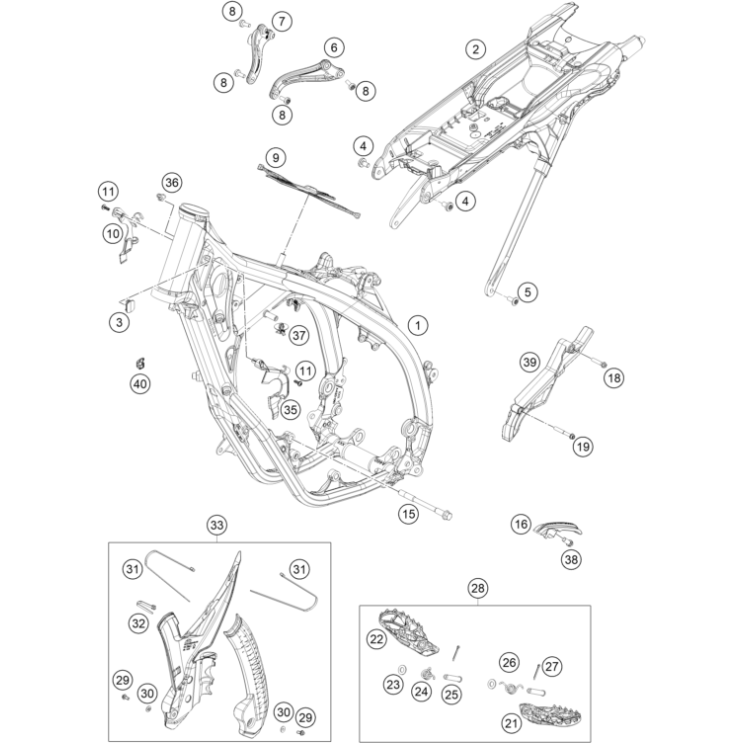CADRE HUSQVARNA 250 TC 2025